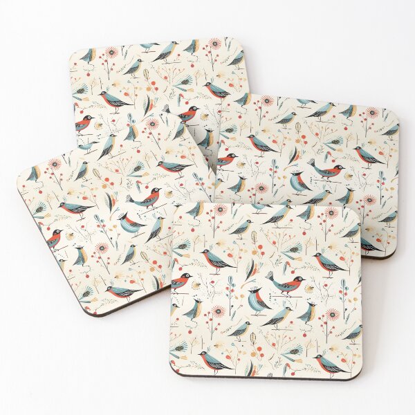 Item preview, Birds On Branches Botanical Pattern designed and sold by Driftwood Spirits.