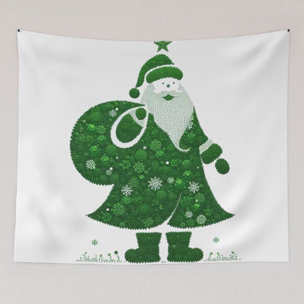 Item preview, Santa Claus Merry Christmas Tree  designed and sold by LoveDesignMania.