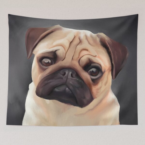 Item preview, Cute fawn pug designed and sold by DolphinsDoodle.