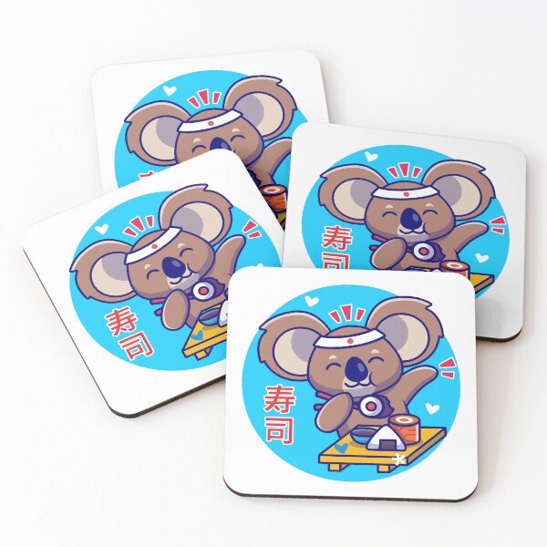 Item preview, Cute Kawaii koala eating sushi designed and sold by BigKids-Art.