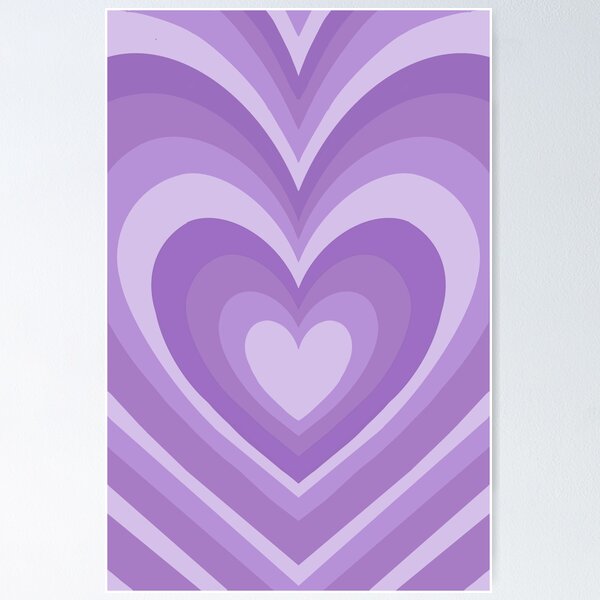 Dark Purple Powerpuff Heart Y2K Aesthetic Pattern Poster for Sale by  cieloarts