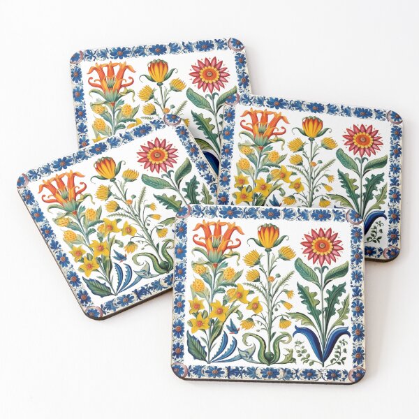 Item preview, Heritage Garden: Exquisite Floral Ceramic Print designed and sold by 21 Dragonflies.