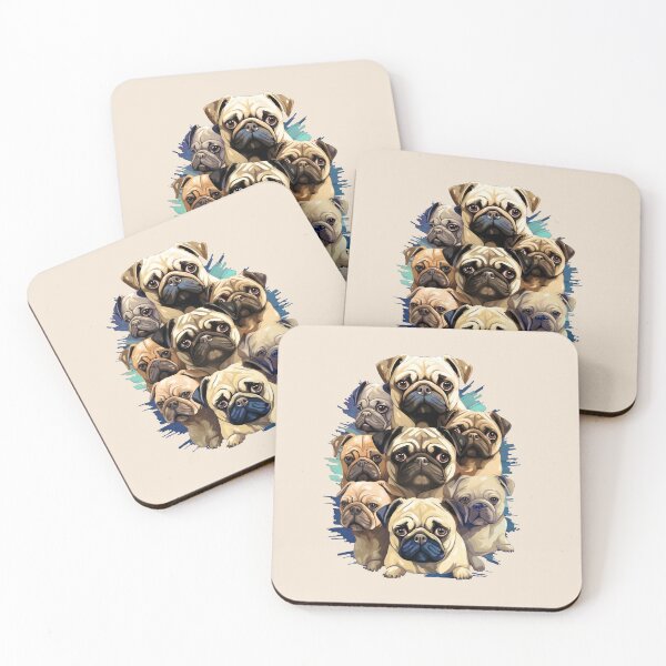 Item preview, Perros Pug designed and sold by Myra365Art.