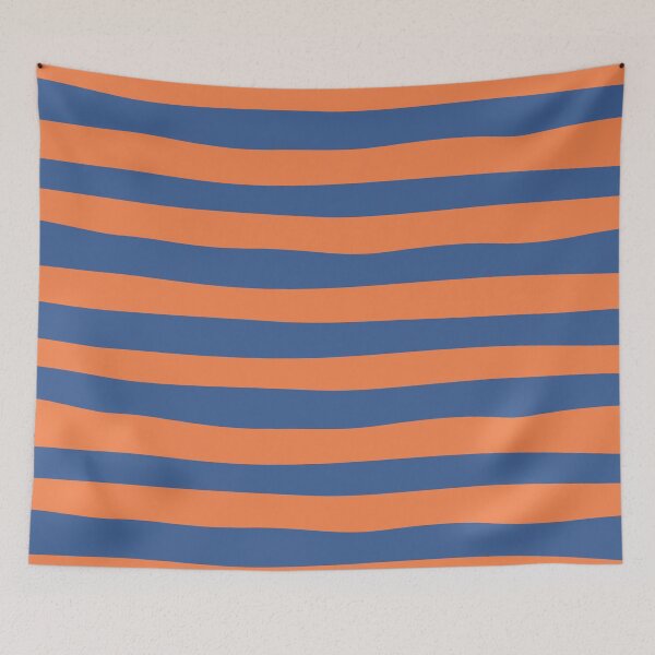 Item preview, Blue & Orange Stripes Pattern designed and sold by TeraiNB.