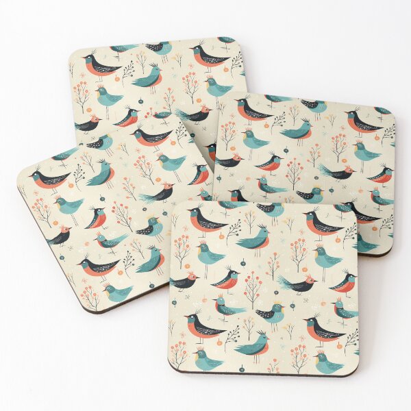 Item preview, Whimsical Retro Birds designed and sold by Driftwood Spirits.