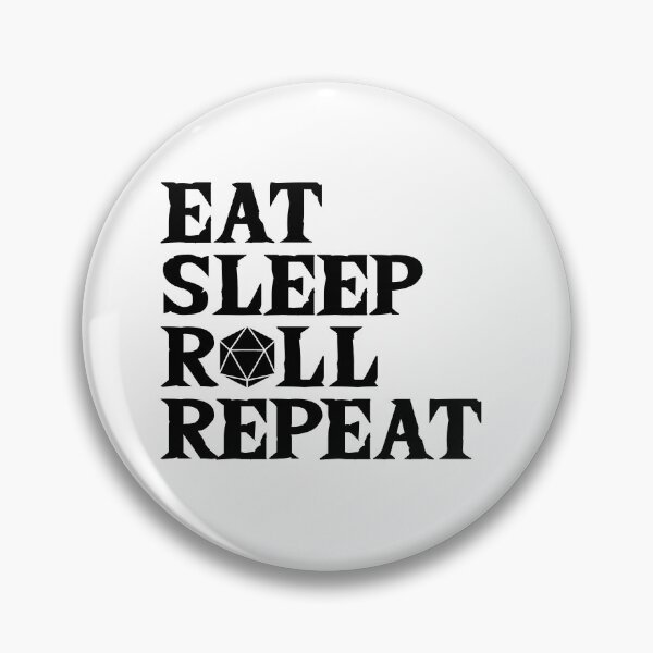Item preview, Eat Sleep Roll Repeat, D20 Dice designed and sold by spookycutepeeps.