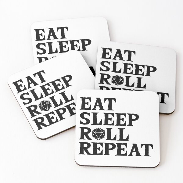 Item preview, Eat Sleep Roll Repeat, D20 Dice designed and sold by spookycutepeeps.