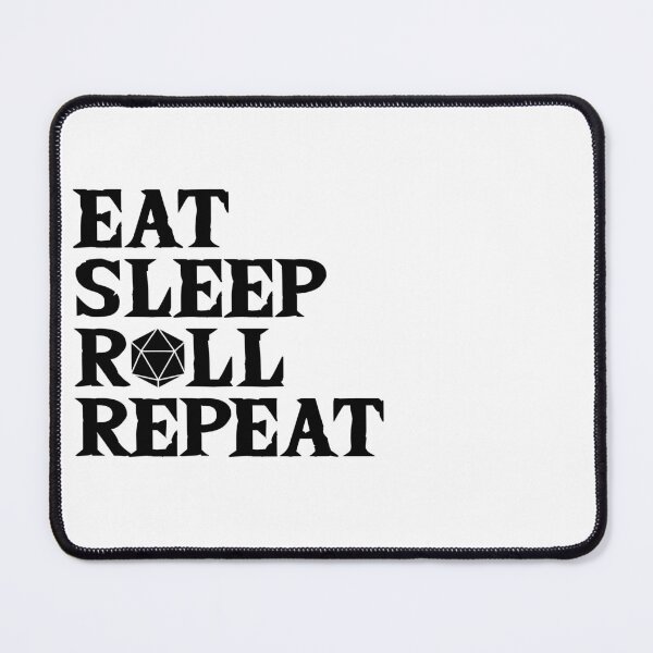 Item preview, Eat Sleep Roll Repeat, D20 Dice designed and sold by spookycutepeeps.