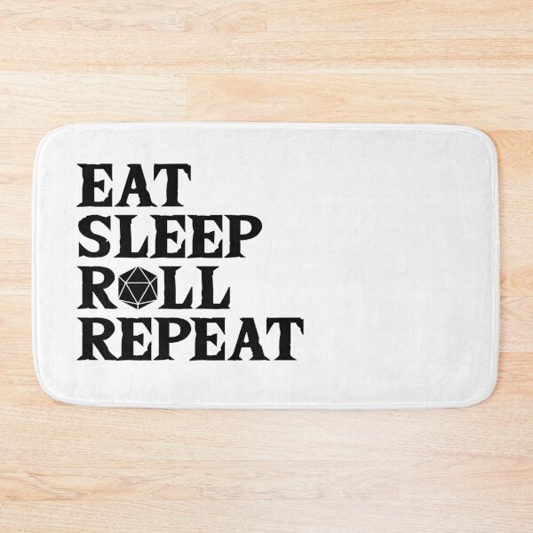 Item preview, Eat Sleep Roll Repeat, D20 Dice designed and sold by spookycutepeeps.