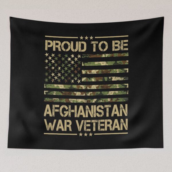 Item preview, Proud To Be Afghanistan War Veteran Patriotic Afghan Veteran Camo Flag   designed and sold by Bad Kitty Designz.