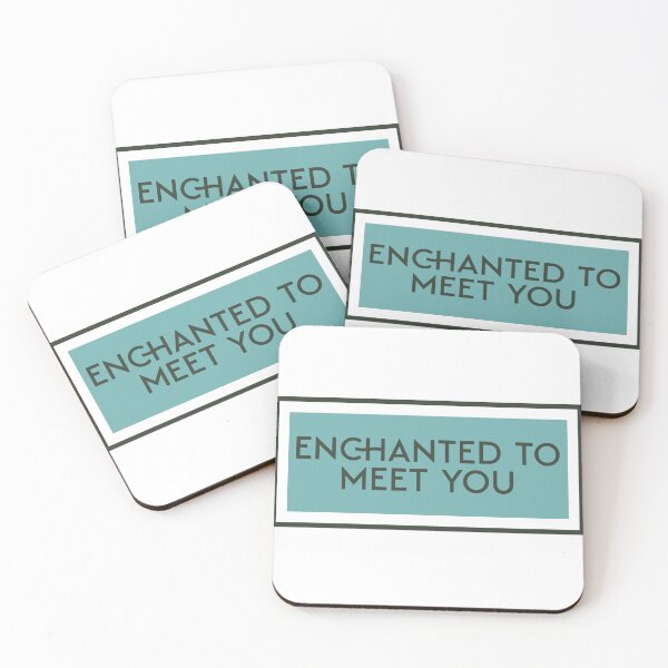 Item preview, Enchanted To Meet You Modern Simle Typography for decor gift for bathroom, entry way or nursery. designed and sold by CORINNE W.