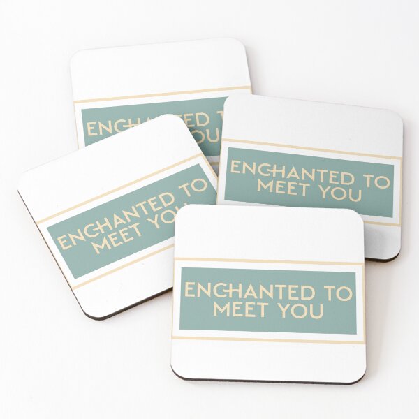 Item preview, Enchanted To Meet You Modern Simle Typography for decor gift for bathroom, entry way or nursery. designed and sold by CORINNE W.