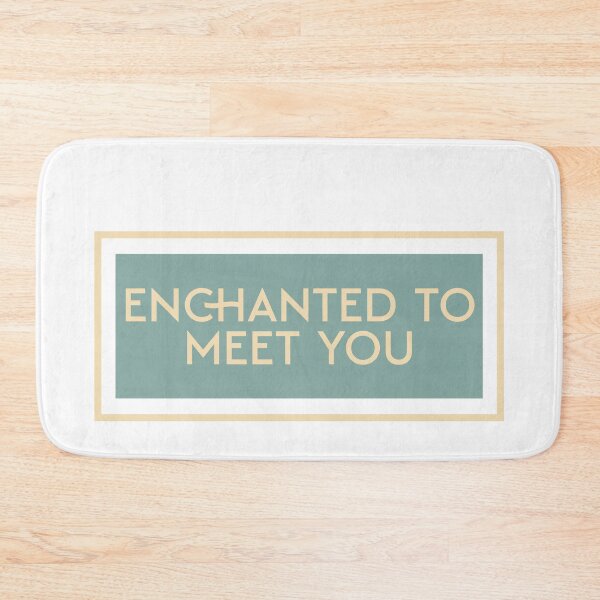 Artikelvorschau, Enchanted To Meet You Moderne einfache Typografie als Dekorationsgeschenk für Badezimmer, Eingangsbereich oder Kinderzimmer. entworfen und verkauft von CORINNE W.