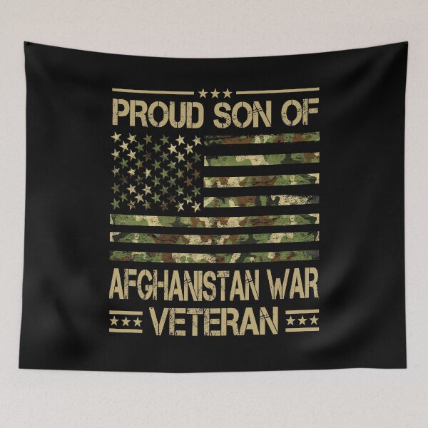 Item preview, Proud Son Of Afghanistan War Veteran Patriotic Afghan Veteran Camo Flag   designed and sold by Bad Kitty Designz.