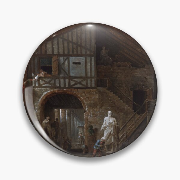 Item preview, Studio of an Antiquities Restorer in Rome by Hubert Robert - Old Masters Reproductions designed and sold by Xzendor7 Digital Art Creations.