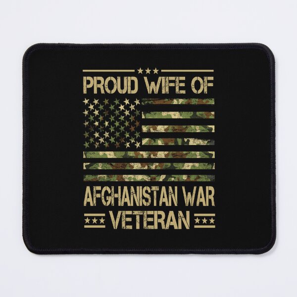 Item preview, Proud Wife Of Afghanistan War Veteran Patriotic Afghan Veteran Camo Flag designed and sold by Bad Kitty Designz.