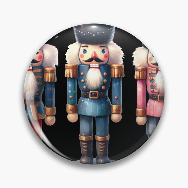 Item preview, Glamorous Doodle of Three Nutcracker Cuties - Black Background  designed and sold by Star-Fragment.