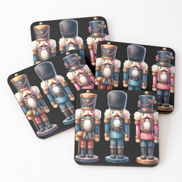 Item preview, Glamorous Doodle of Three Nutcracker Cuties - Black Background  designed and sold by Star-Fragment.