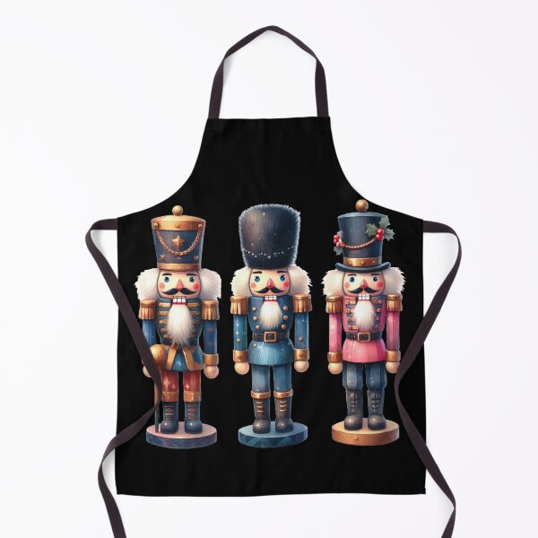 Item preview, Glamorous Doodle of Three Nutcracker Cuties - Black Background  designed and sold by Star-Fragment.