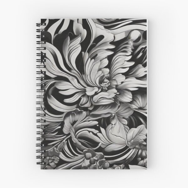 Item preview, Black & White Floral Print designed and sold by kwin1120.