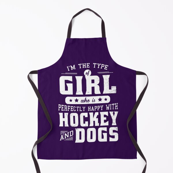 Item preview, I am the type of girl who is perfectly happy with hockey and Dogs designed and sold by smallcatvn.