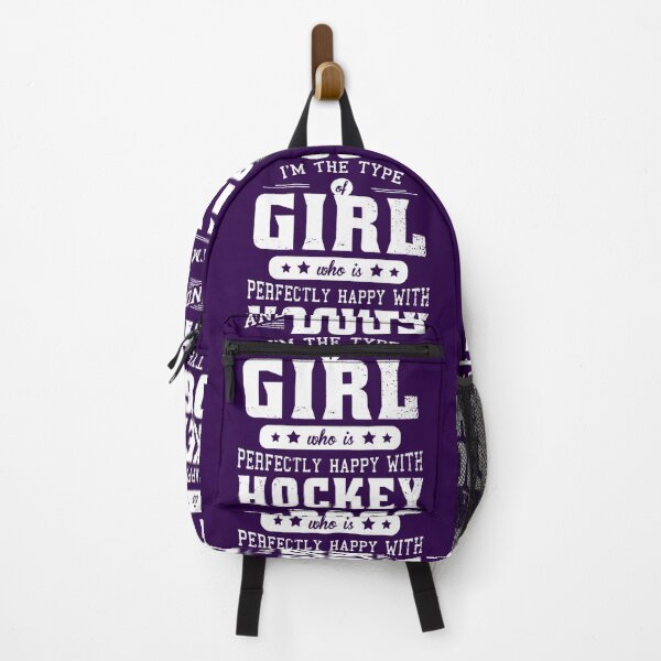 Item preview, I am the type of girl who is perfectly happy with hockey and Dogs designed and sold by smallcatvn.
