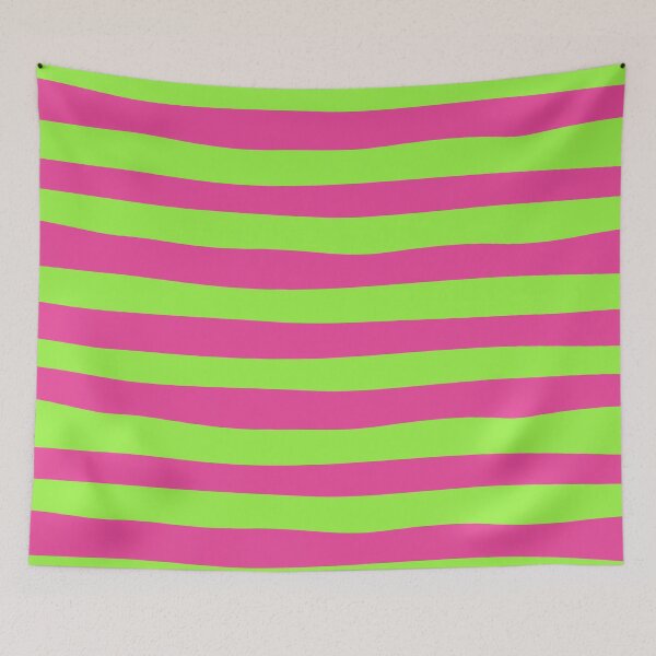 Item preview, Fuchsia Pink & Neon Green Stripes Pattern designed and sold by TeraiNB.