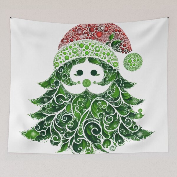 Item preview, Santa Claus Merry Christmas Tree  designed and sold by LoveDesignMania.