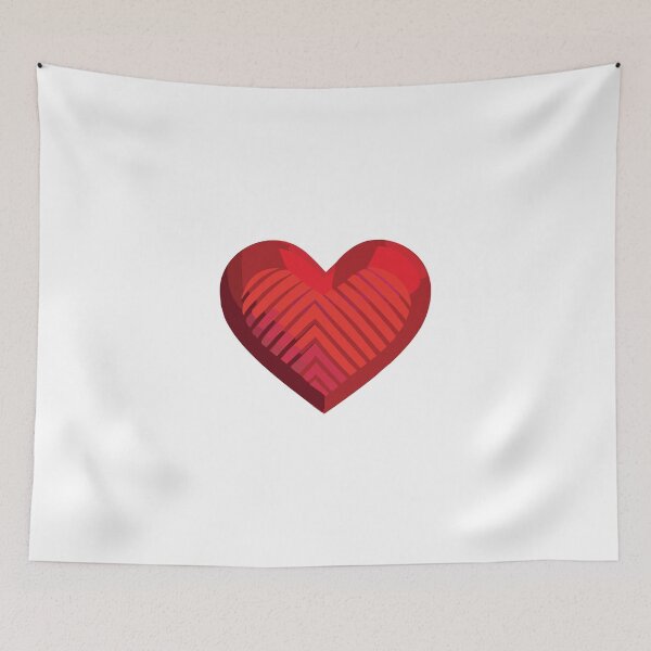 Item preview, red heart designed and sold by nujumsoft.