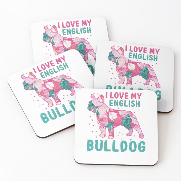 Item preview, I Love My English Bulldog  designed and sold by CharmStudio.