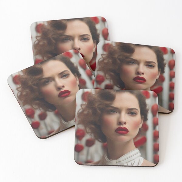 Item preview, Crimson Scowl: Bold Red Lips Print designed and sold by kwin1120.