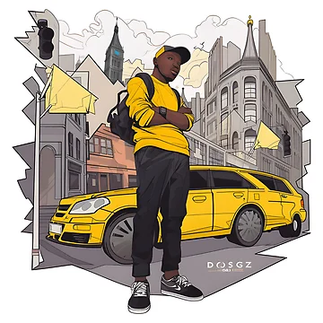 Artwork thumbnail, Dizzee Rascal Cartoon Character by Ragil-Studio