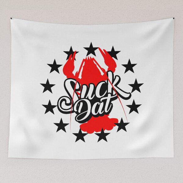 Item preview, Suck Dat Crawfish and stars tee designed and sold by Fragoutdesign.