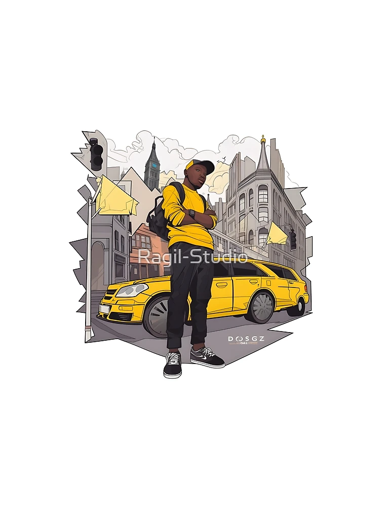 Thumbnail 3 von 3, Tuch, Dizzee Rascal-Cartoon-Figur designt und verkauft von Ragil-Studio.