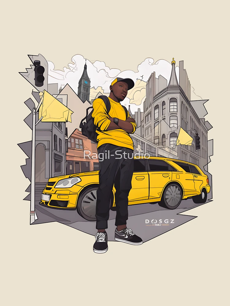 Thumbnail 4 of 4, Relaxed T-Shirt, Dizzee Rascal Cartoon Character designed and sold by Ragil-Studio.