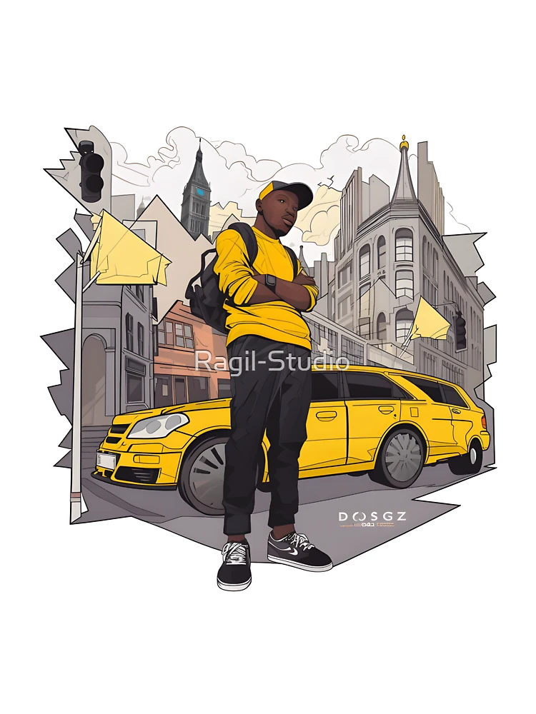 Thumbnail 7 of 7, Oversized T-Shirt, Dizzee Rascal Cartoon Character designed and sold by Ragil-Studio.