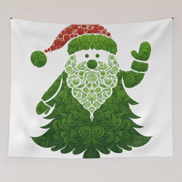 Item preview, Santa Claus Merry Christmas Tree  designed and sold by LoveDesignMania.