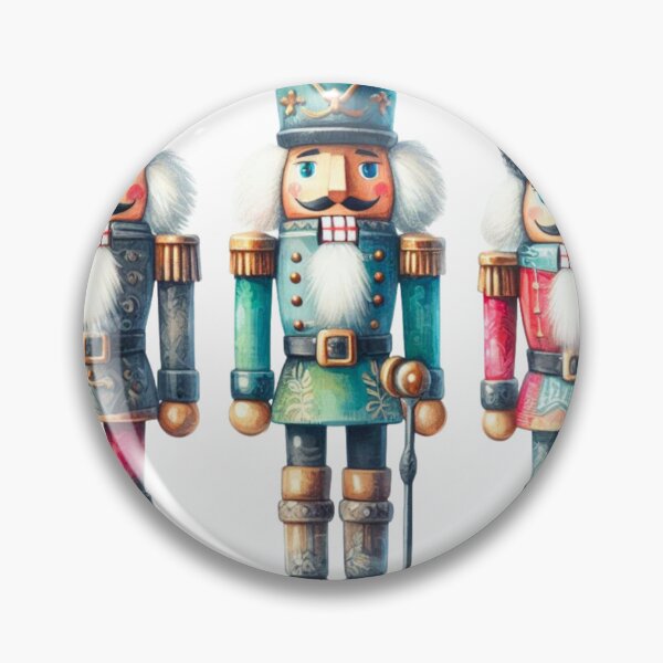 Item preview, Christmas Nutcrackers - Silver, Blue, and Red - White Background designed and sold by Star-Fragment.