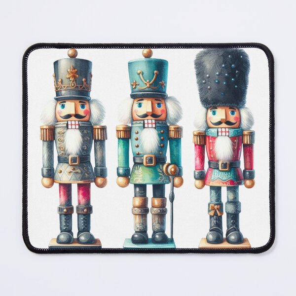 Item preview, Christmas Nutcrackers - Silver, Blue, and Red - White Background designed and sold by Star-Fragment.