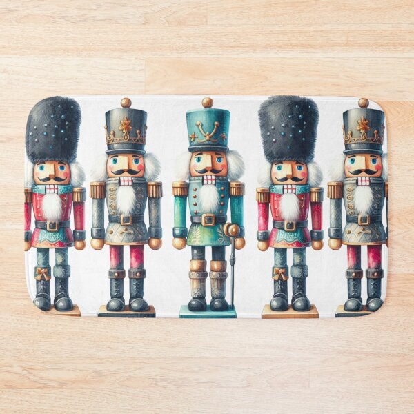 Item preview, Christmas Nutcrackers - Silver, Blue, and Red - White Background designed and sold by Star-Fragment.