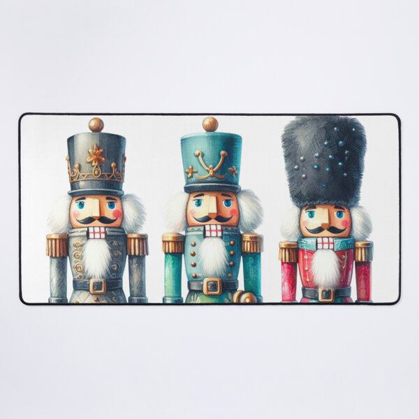 Item preview, Christmas Nutcrackers - Silver, Blue, and Red - White Background designed and sold by Star-Fragment.