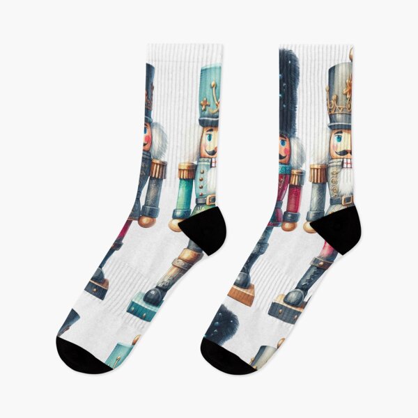 Item preview, Christmas Nutcrackers - Silver, Blue, and Red - White Background designed and sold by Star-Fragment.