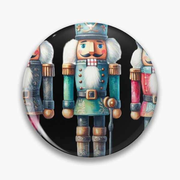 Item preview, Christmas Nutcrackers - Silver, Blue, and Red - Black Background designed and sold by Star-Fragment.