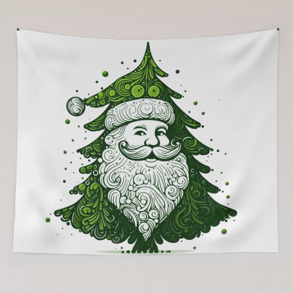 Item preview, Santa Claus Merry Christmas Tree  designed and sold by LoveDesignMania.