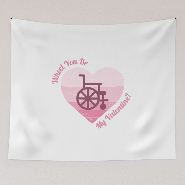 Item preview, Wheelchair user heart shape, wheel you be my valentine? wheelchair humor designed and sold by InspireGlow.