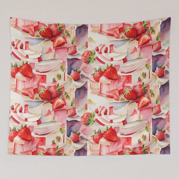 Item preview, Abstract strawberry cake  designed and sold by Jayjaynaenae.