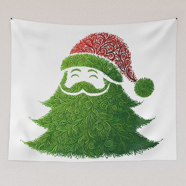 Item preview, Santa Claus Merry Christmas Tree  designed and sold by LoveDesignMania.