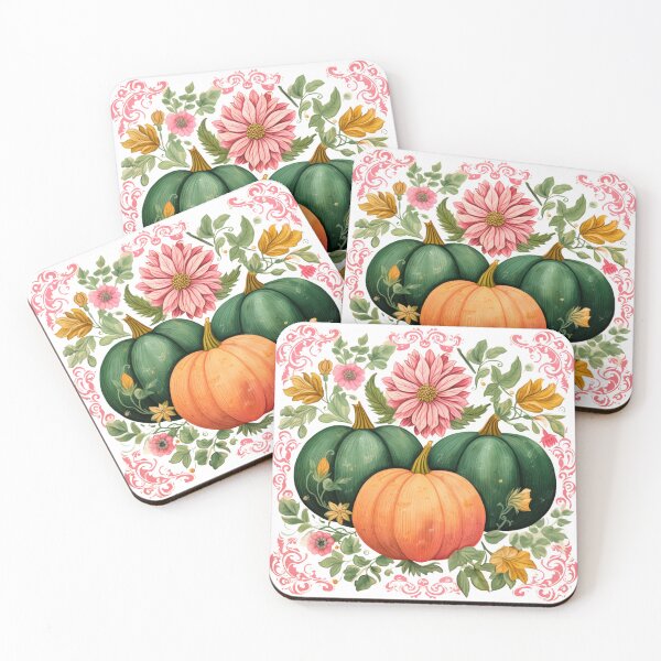 Item preview, Autumn's Embrace: Pumpkin and Florals Illustration designed and sold by 21 Tulips.