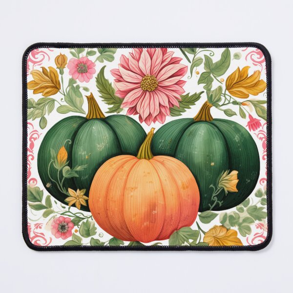 Item preview, Autumn's Embrace: Pumpkin and Florals Illustration designed and sold by 21 Dragonflies.