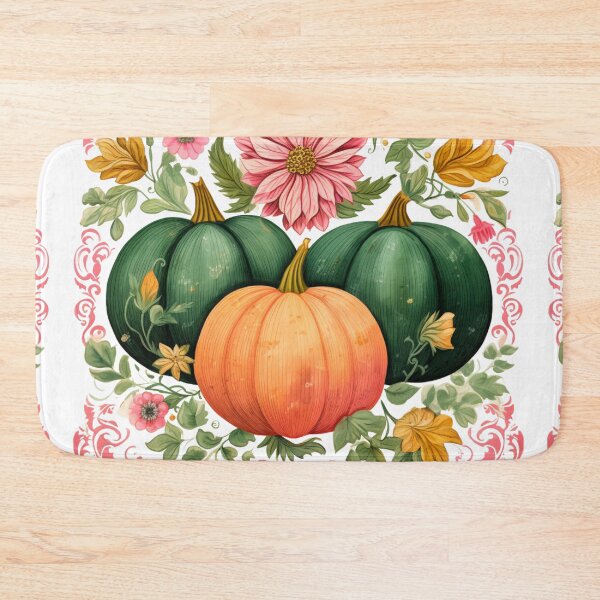 Item preview, Autumn's Embrace: Pumpkin and Florals Illustration designed and sold by 21 Tulips.
